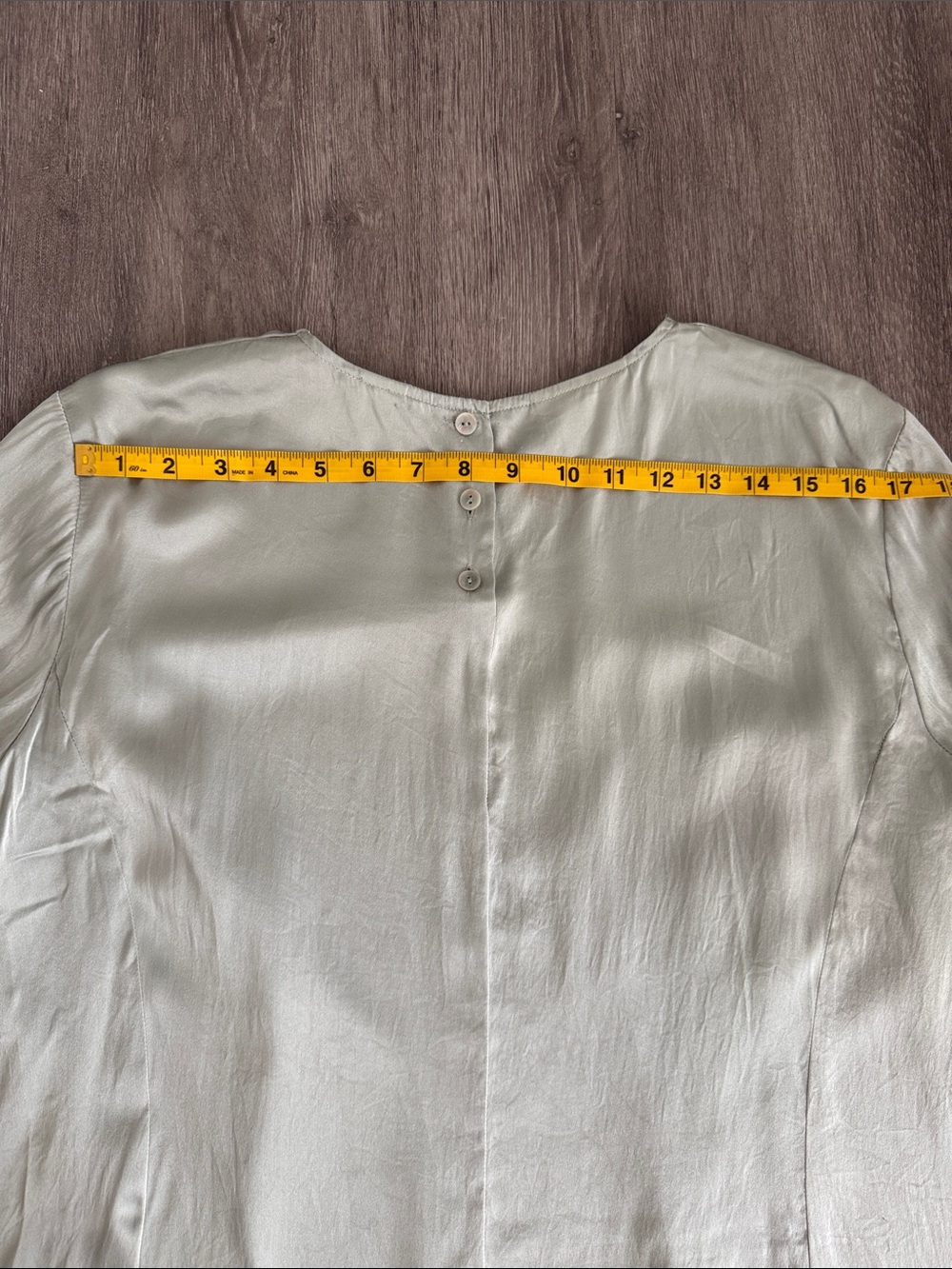 Liz Claiborne Long Sleeve Silk Shirt in Light Mint Green - Picture 13 of 13